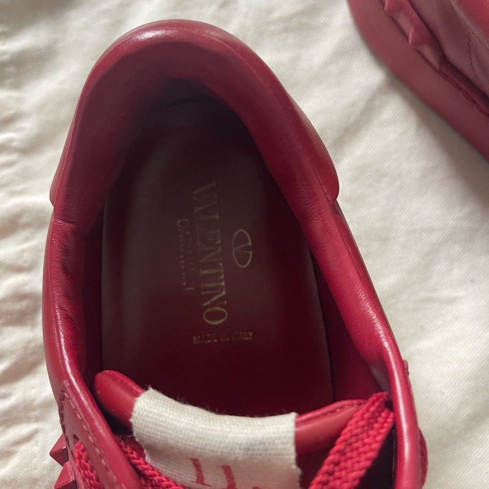 Red VALENTINO GARAVANI ROCKSTUD UNTITLED ROSSO Sneakers 11. Size 38,5 - Picture 4 of 14